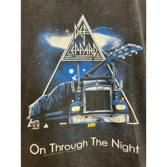 Vintage 2012 Def Leppard On Through The Night Women's Small Distressed  T-Shirt - Picture 2 of 11